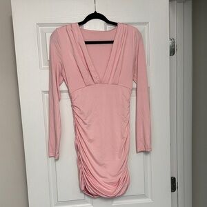 Amazon Blush Long Sleeve Dress